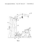 LATERAL DELTOID EXERCISE MACHINE WITH ROCKING USER SUPPORT diagram and image