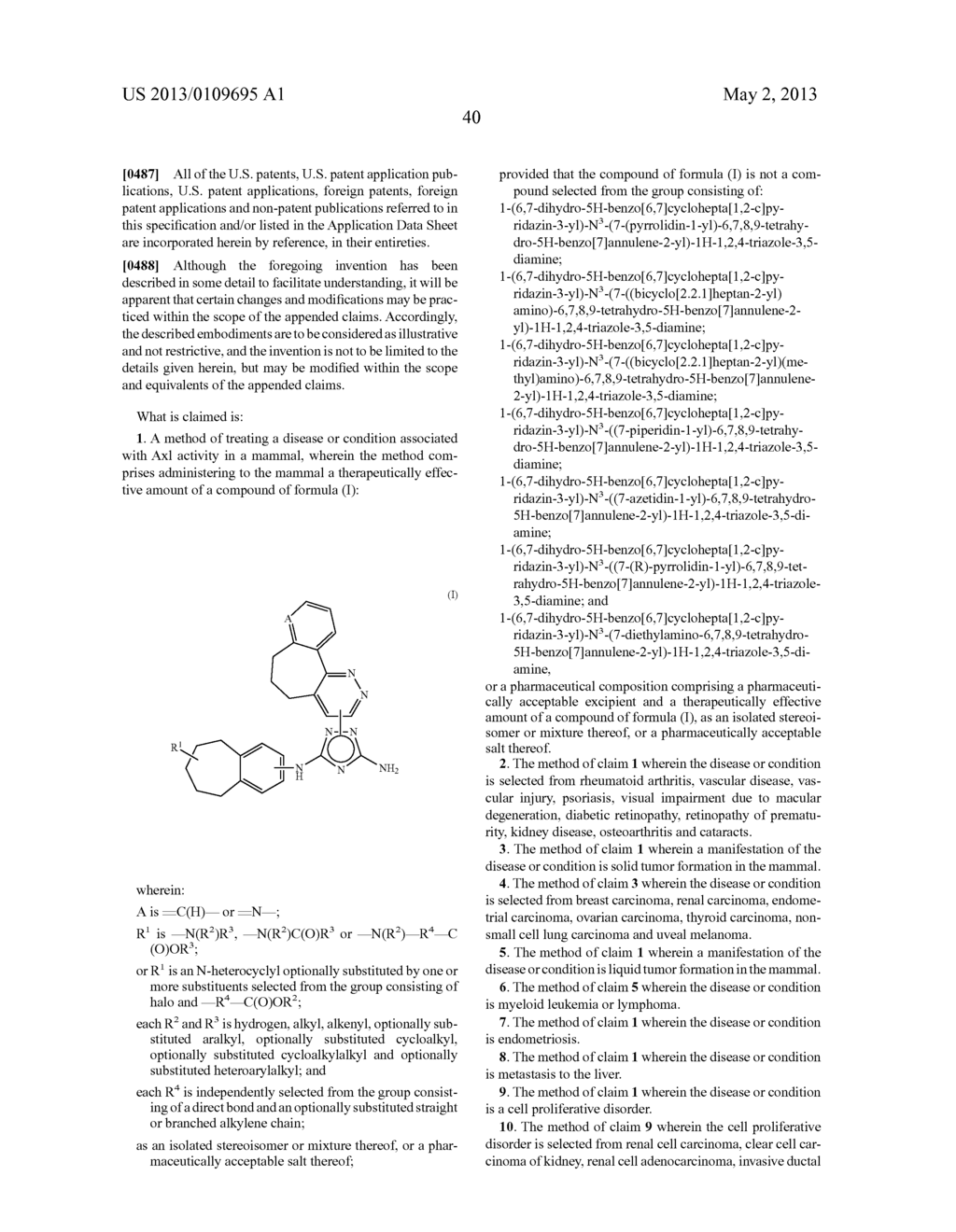 POLYCYCLIC HETEROARYL SUBSTITUTED TRIAZOLES USEFUL AS AXL INHIBITORS - diagram, schematic, and image 41