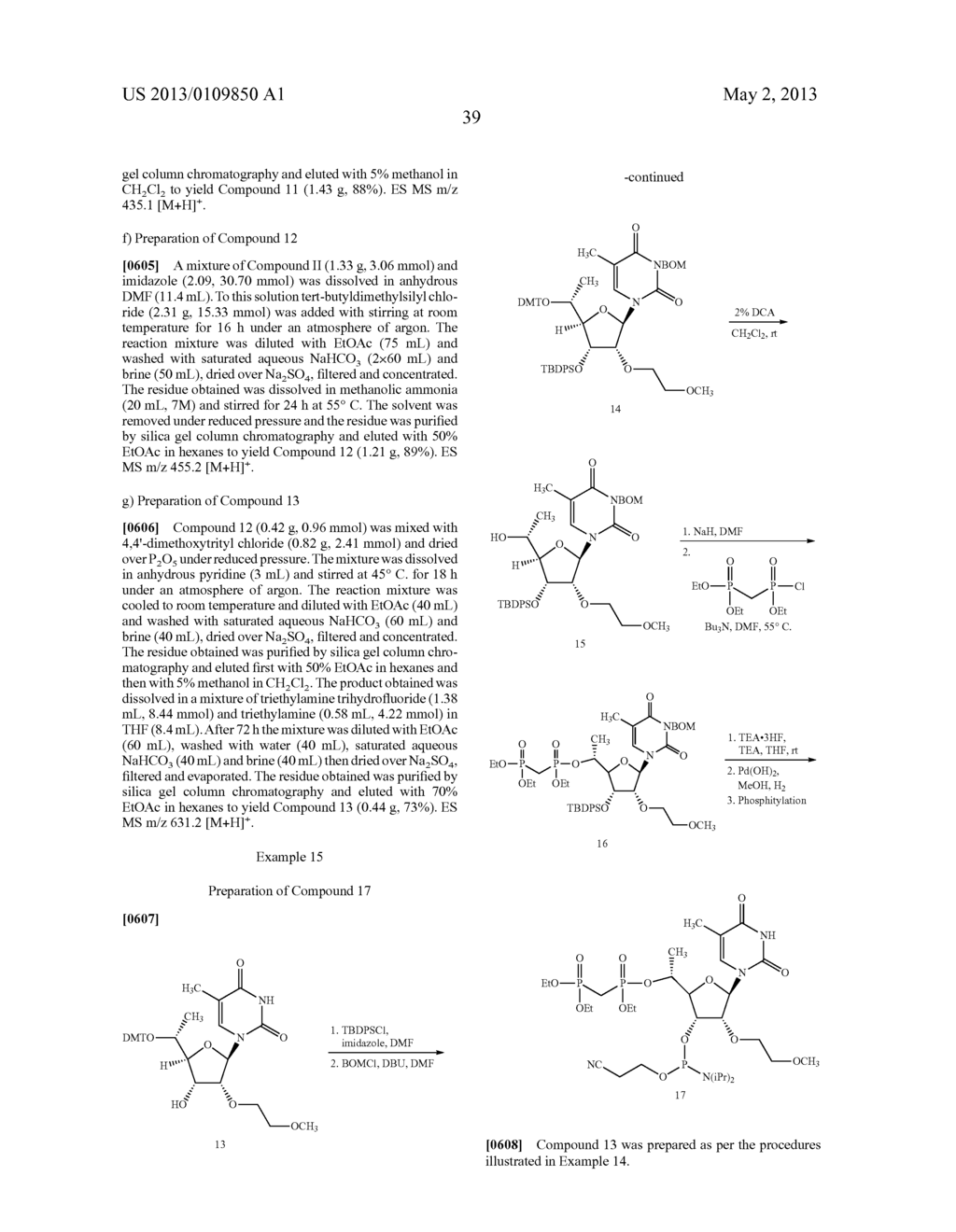 MODIFIED 5' DIPHOSPHATE NUCLEOSIDES AND OLIGOMERIC COMPOUNDS PREPARED     THEREFROM - diagram, schematic, and image 40