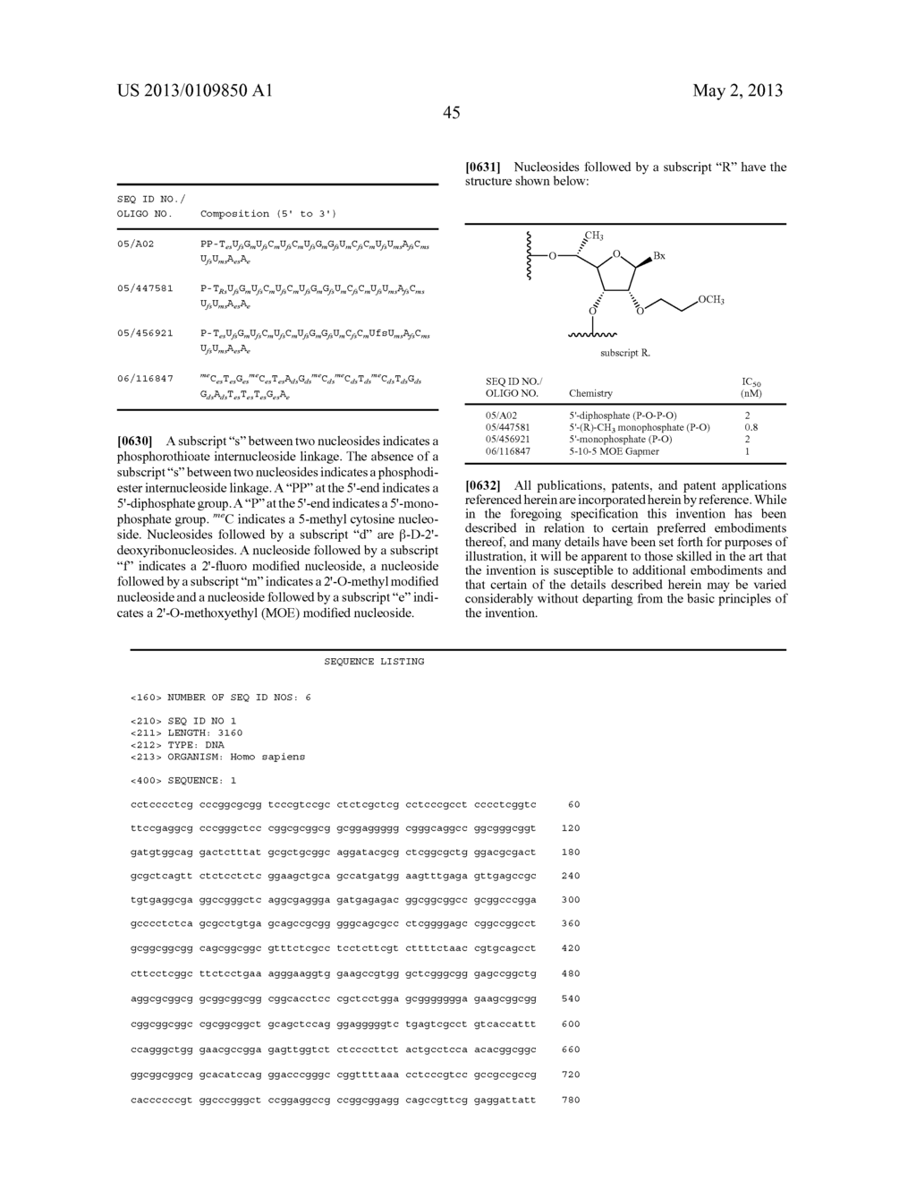 MODIFIED 5' DIPHOSPHATE NUCLEOSIDES AND OLIGOMERIC COMPOUNDS PREPARED     THEREFROM - diagram, schematic, and image 46