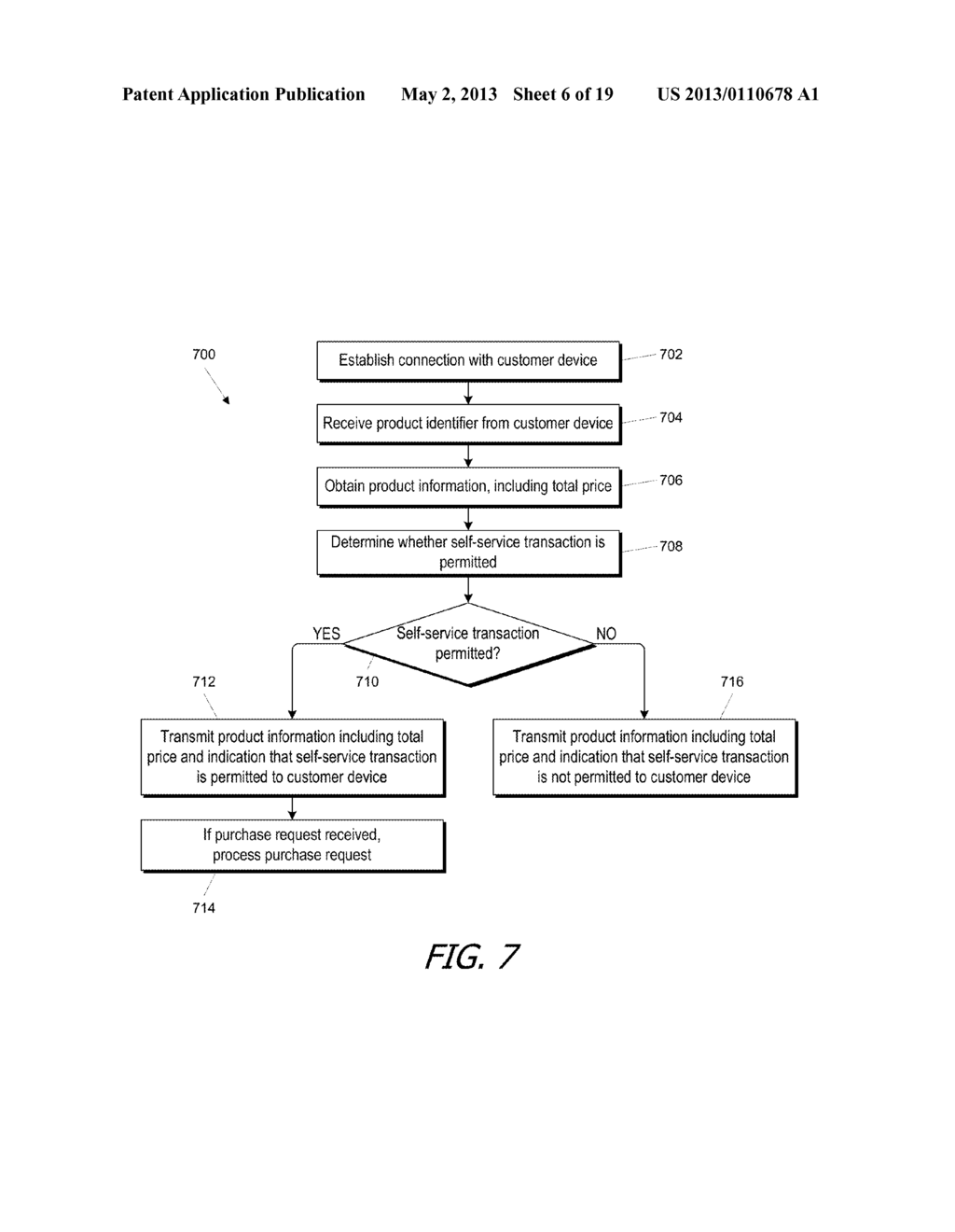 PURCHASING A PRODUCT IN A STORE USING A MOBILE DEVICE - diagram, schematic, and image 07