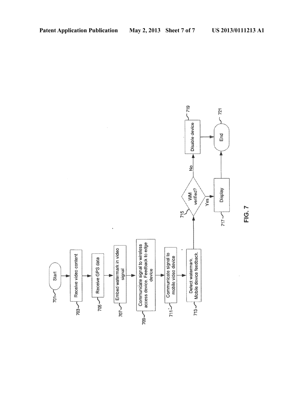 METHOD AND SYSTEM FOR VIDEO TRANSMISSION AND PROCESSING WITH CUSTOMIZED     WATERMARKING DELIVERY - diagram, schematic, and image 08