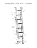 Three section extension ladder and method diagram and image