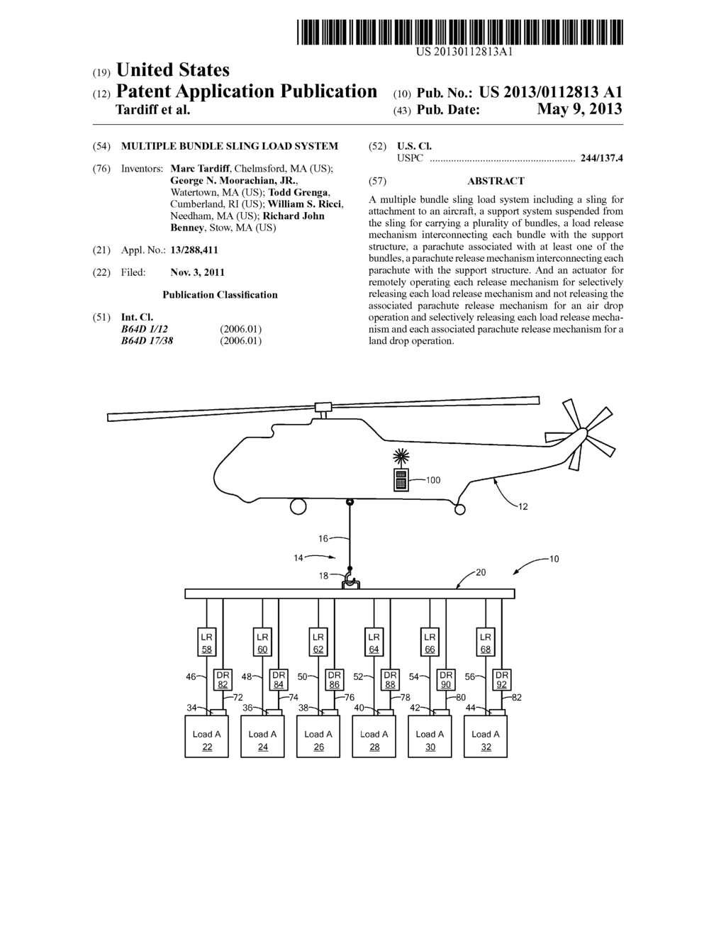 MULTIPLE BUNDLE SLING LOAD SYSTEM - diagram, schematic, and image 01