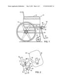 RELEASABLE BRACKET FOR A WHEELCHAIR diagram and image