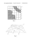 NAVIGATION DEVICE, METHOD OF PREDICTING A VISIBILITY OF A TRIANGULAR FACE     IN AN ELECTRONIC MAP VIEW, AND METHOD FOR GENERATING A DATABASE diagram and image