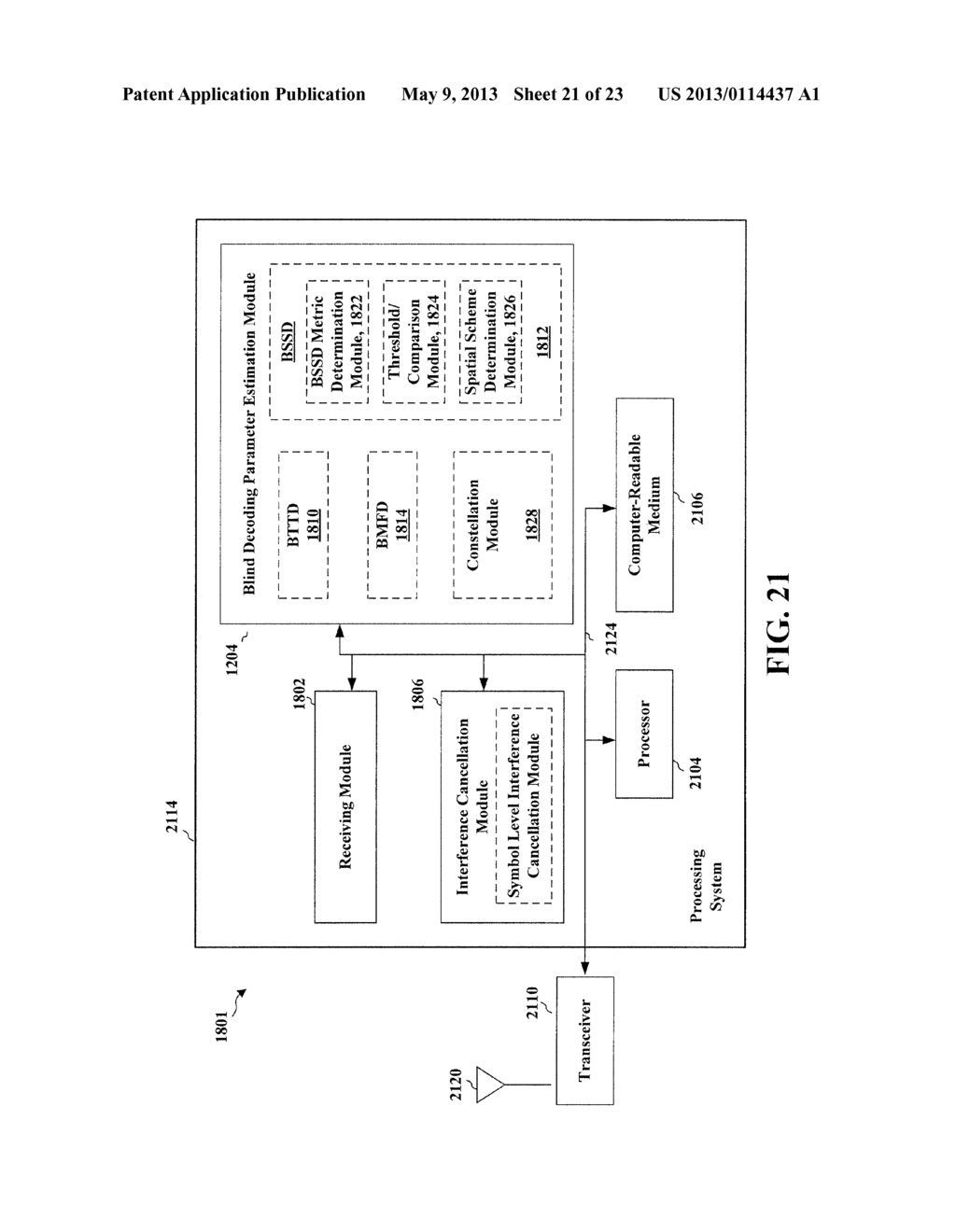 METHOD AND APPARATUS FOR INTERFERENCE CANCELLATION BY A USER EQUIPMENT     USING BLIND DETECTION - diagram, schematic, and image 22