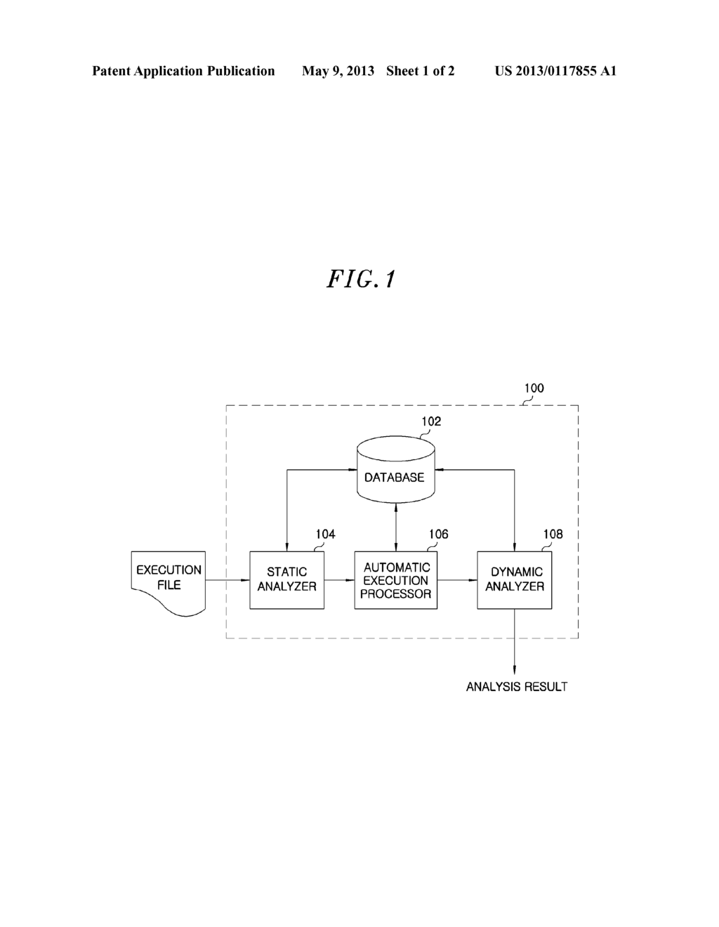 APPARATUS FOR AUTOMATICALLY INSPECTING SECURITY OF APPLICATIONS AND METHOD     THEREOF - diagram, schematic, and image 02