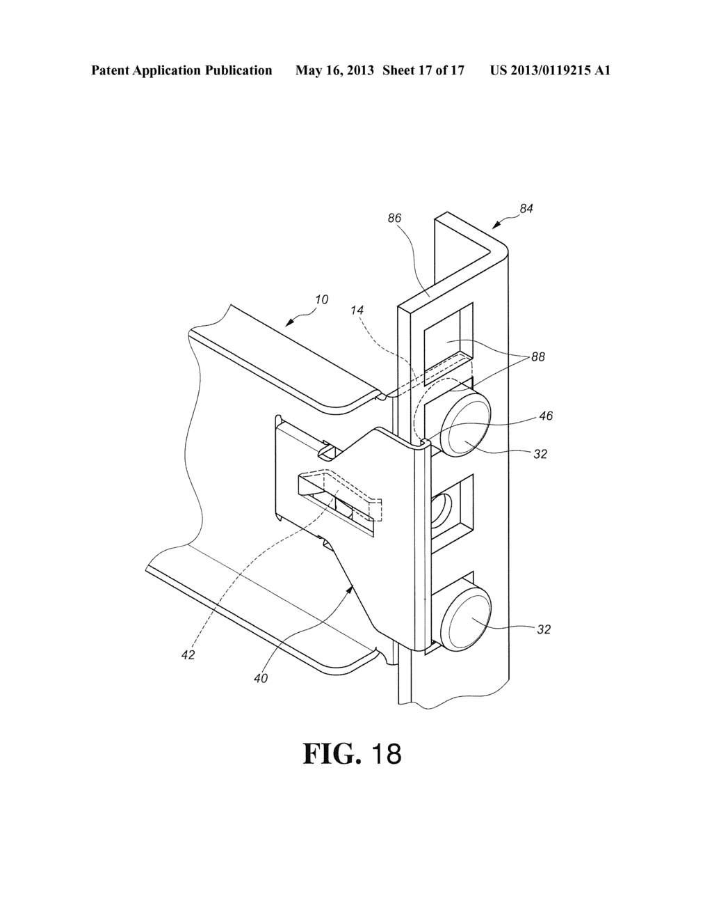 BRACKET ASSEMBLY FOR A RACK - diagram, schematic, and image 18