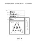 USER INTERFACE FOR FACILITATING CHARACTER INPUT diagram and image