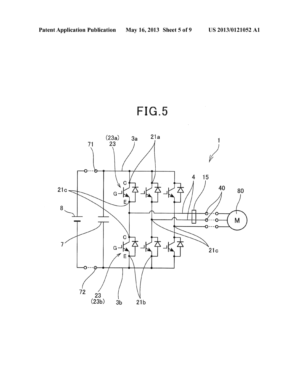 ELECTRIC POWER CONVERTER HAVING PLURALITY OF SEMICONDUCTOR MODULES ARRAYED     IN SUCCESSIVE LAYERS - diagram, schematic, and image 06