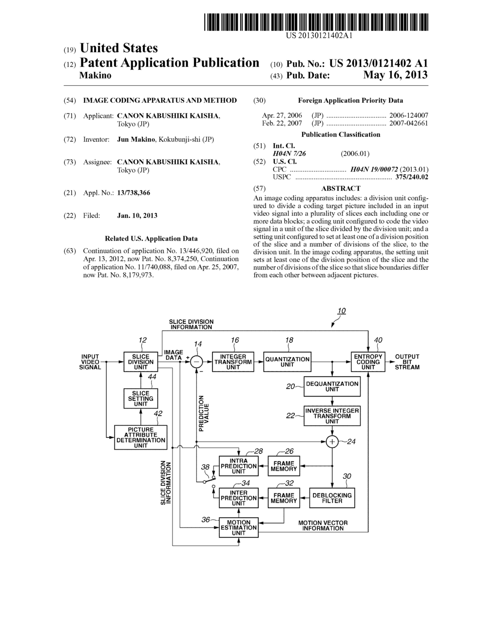 IMAGE CODING APPARATUS AND METHOD - diagram, schematic, and image 01