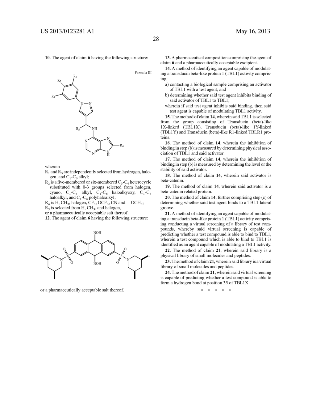 Compositions and Methods for Inhibition of TBL-1 Binding to     Disease-Associated Molecules - diagram, schematic, and image 31