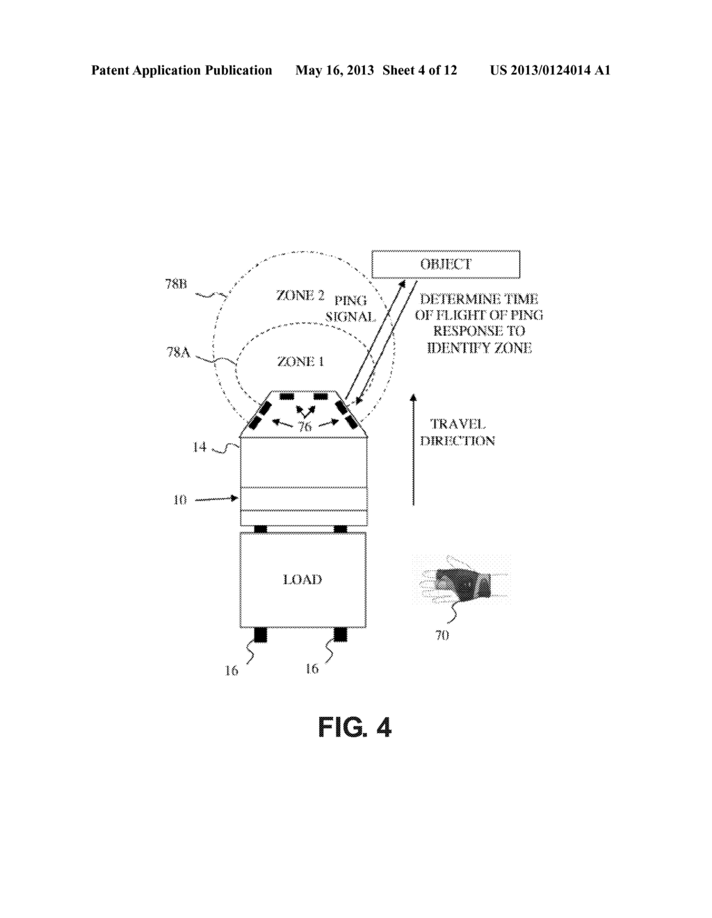 METHOD FOR OPERATING A MATERIALS HANDLING VEHICLE UTILIZING MULTIPLE     DETECTION ZONES - diagram, schematic, and image 05