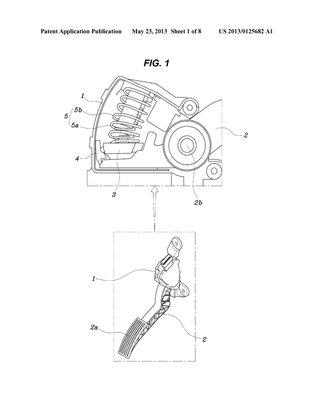 PEDAL FORCE ADJUSTING APPARATUS FOR ACCELERATOR PEDAL - diagram, schematic, and image 02