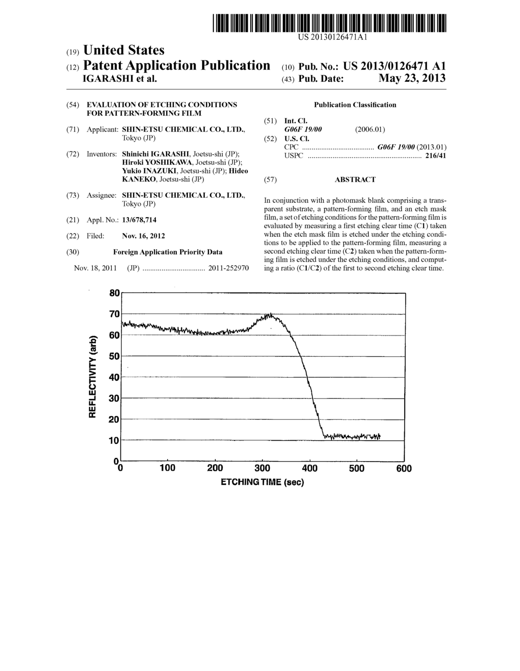 EVALUATION OF ETCHING CONDITIONS FOR PATTERN-FORMING FILM - diagram, schematic, and image 01