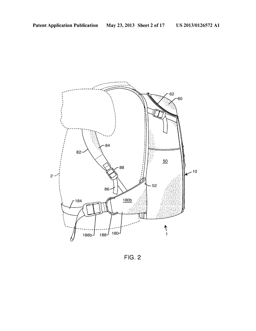 BACKPACK AND WAIST BAG CARRYING SYSTEM - diagram, schematic, and image 03