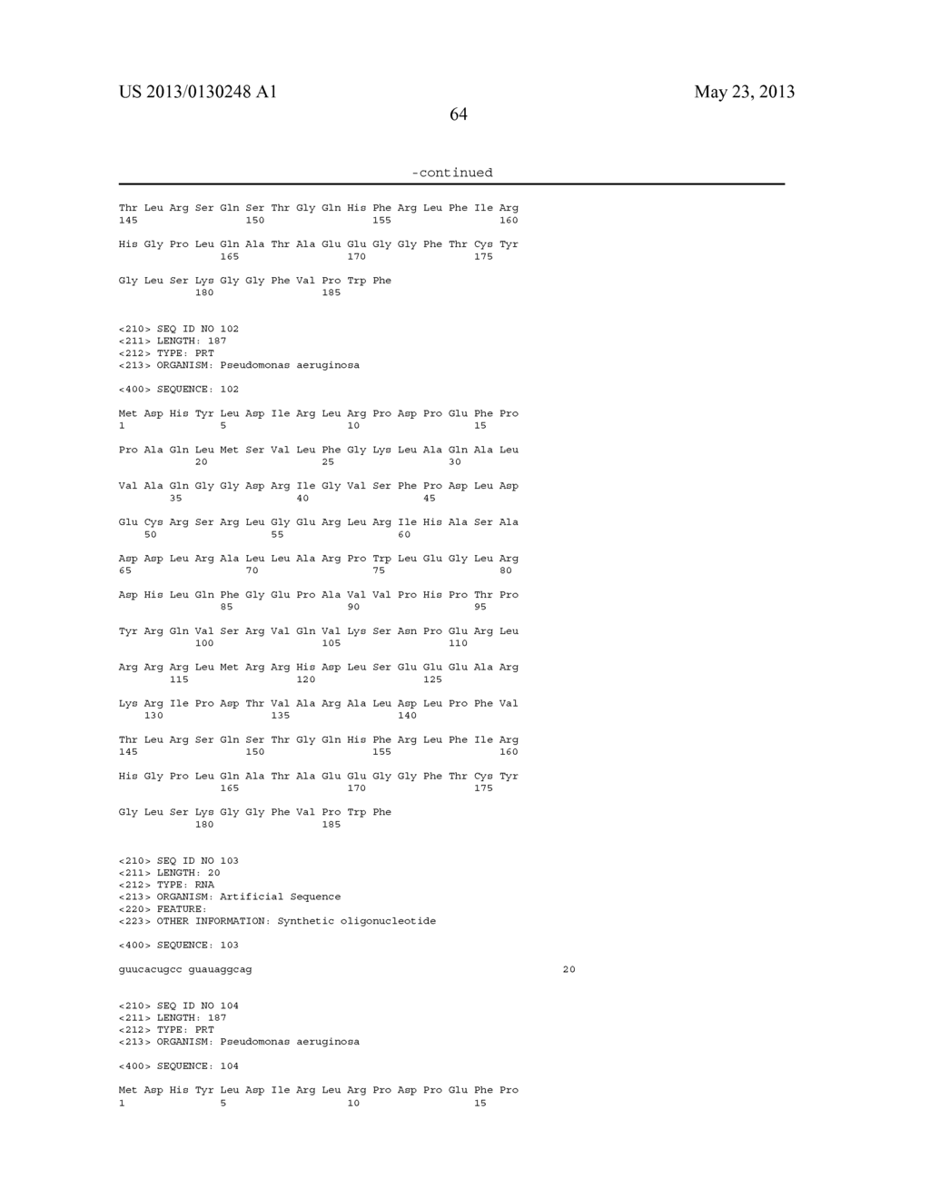 ENDORIBONUCLEASE COMPOSITIONS AND METHODS OF USE THEREOF - diagram, schematic, and image 103