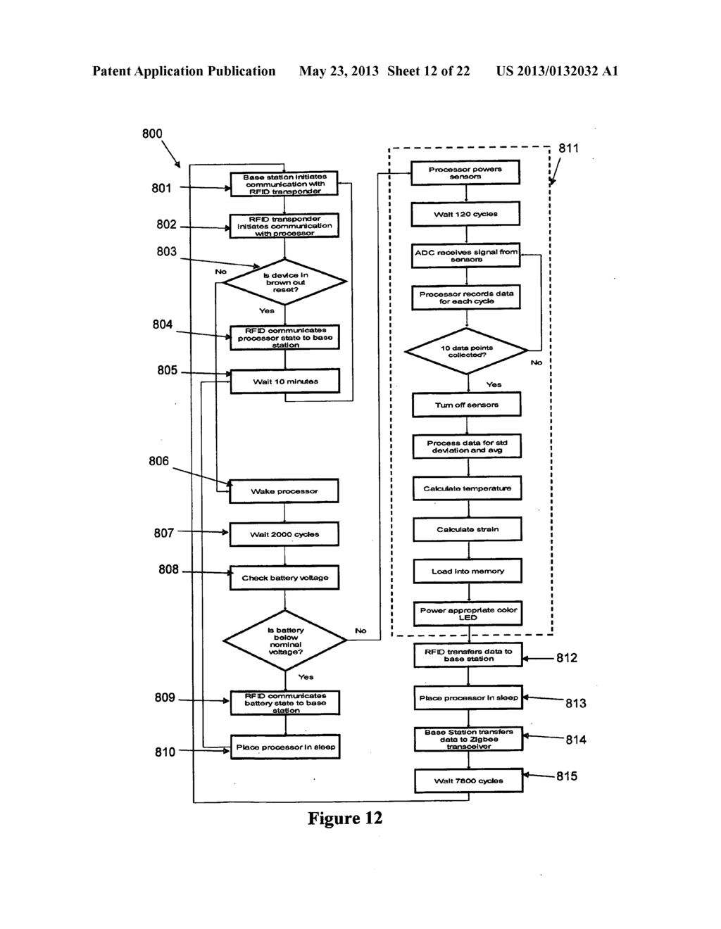 SYSTEM, DEVICE AND ASSOCIATED METHODS FOR MONITORING A PHYSICAL CONDITION     OR OPERATING PERFORMANCE OF A STRUCTURE - diagram, schematic, and image 13