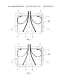 PROCESS AND APPARATUS FOR CONTROLLING THE FLOWS OF LIQUID METAL IN A     CRYSTALLIZER FOR THE CONTINUOUS CASTING OF THIN FLAT SLABS diagram and image