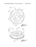 BRAKE ROTORS HAVING A CUSTOM DESIGNER FEATURE AND METHODS FOR FORMING THE     SAME diagram and image