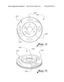 BRAKE ROTORS HAVING A CUSTOM DESIGNER FEATURE AND METHODS FOR FORMING THE     SAME diagram and image