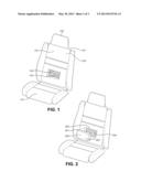 LEGROOM CAVITY IN VEHICLE BACKREST FOR REAR-FACED CHILD IN CARSEAT diagram and image