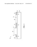 ELECTRONIC DEVICE MODULE WITH INTEGRATED ANTENNA STRUCTURE, AND RELATED     MANUFACTURING METHOD diagram and image