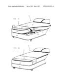 FOOT WARMER SECURABLE TO A MATTRESS ON A BED diagram and image