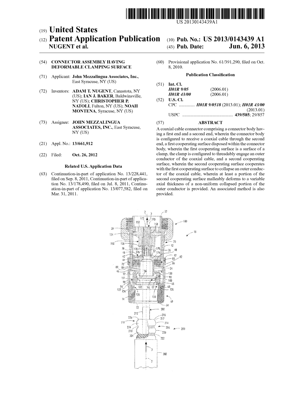 CONNECTOR ASSEMBLY HAVING DEFORMABLE CLAMPING SURFACE - diagram, schematic, and image 01