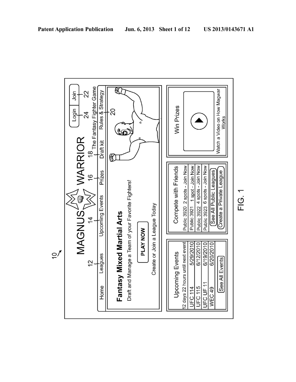 SYSTEM AND METHOD FOR FANTASY MIXED MARTIAL ARTS GAME - diagram, schematic, and image 02