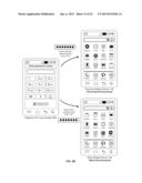 DISPLAYING APPLICATIONS OF A VIRTUAL MOBILE DEVICE IN A USER INTERFACE OF     A MOBILE DEVICE diagram and image