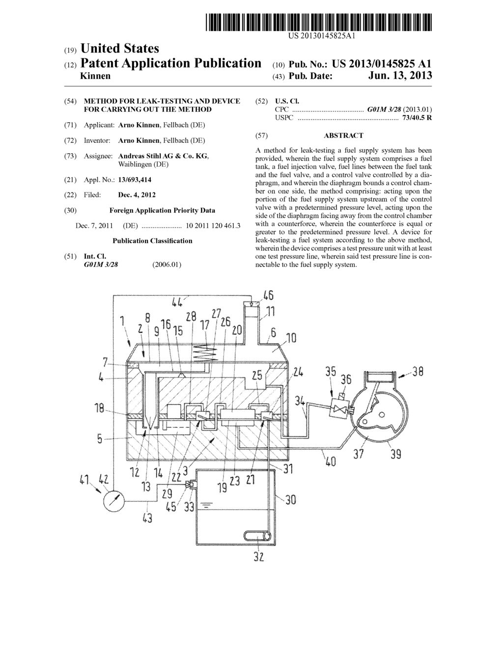 METHOD FOR LEAK-TESTING AND DEVICE FOR CARRYING OUT THE METHOD - diagram, schematic, and image 01