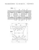 COMPONENT HAVING COOLING CHANNEL WITH HOURGLASS CROSS SECTION diagram and image