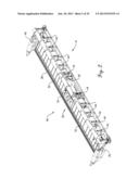 HARVESTING HEADER WITH A FLEXIBLE CUTTERBAR AND TILT ARM FOR CUTTERBAR     DRIVE diagram and image