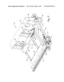 HARVESTING HEADER WITH A FLEXIBLE CUTTERBAR AND TILT ARM FOR CUTTERBAR     DRIVE diagram and image