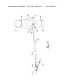 HARVESTING HEADER WITH A FLEXIBLE CUTTERBAR AND TILT ARM FOR CUTTERBAR     DRIVE diagram and image