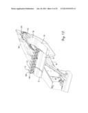 HARVESTING HEADER WITH A FLEXIBLE CUTTERBAR AND TILT ARM FOR CUTTERBAR     DRIVE diagram and image