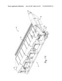 HARVESTING HEADER WITH A FLEXIBLE CUTTERBAR AND TILT ARM FOR CUTTERBAR     DRIVE diagram and image