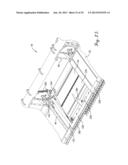 HARVESTING HEADER WITH A FLEXIBLE CUTTERBAR AND TILT ARM FOR CUTTERBAR     DRIVE diagram and image