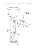 Hand-operated appliance for shucking black-eyed pea seed coverings from     their kernels diagram and image