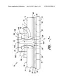 JUNCTION BOX WITH A SUPPORT MEMBER FOR THIN FILM PHOTOVOLTAIC DEVICES AND     THEIR METHODS OF MANUFACTURE diagram and image