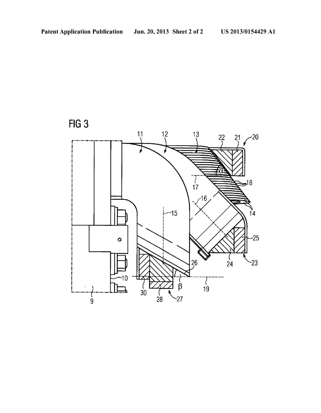 ACTIVE PART OF AN ELECTRICAL MACHINE HAVING INCLINED COILS IN THE WINDING     HEAD AREA - diagram, schematic, and image 03