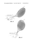 COLOR-CODED PRACTICE BAND FOR A TENNIS RACKET diagram and image