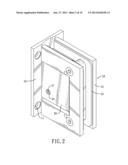 HYDRAULIC HINGE FOR A GLASS DOOR diagram and image
