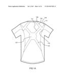 SHIRTS AND SHORTS HAVING ELASTIC AND NON-STRETCH PORTIONS AND BANDS TO     PROVIDE HIP AND POSTURE SUPPORT diagram and image