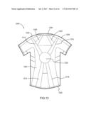 SHIRTS AND SHORTS HAVING ELASTIC AND NON-STRETCH PORTIONS AND BANDS TO     PROVIDE HIP AND POSTURE SUPPORT diagram and image