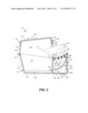 LITTER BOX WITH APPARATUS FOR CATCHIING AND RETURNING TRACKED LITTER AND     METHOD OF ASSEMBLING THE LITTER BOX diagram and image