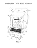 LITTER BOX WITH APPARATUS FOR CATCHIING AND RETURNING TRACKED LITTER AND     METHOD OF ASSEMBLING THE LITTER BOX diagram and image