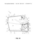 LITTER BOX WITH APPARATUS FOR CATCHIING AND RETURNING TRACKED LITTER AND     METHOD OF ASSEMBLING THE LITTER BOX diagram and image